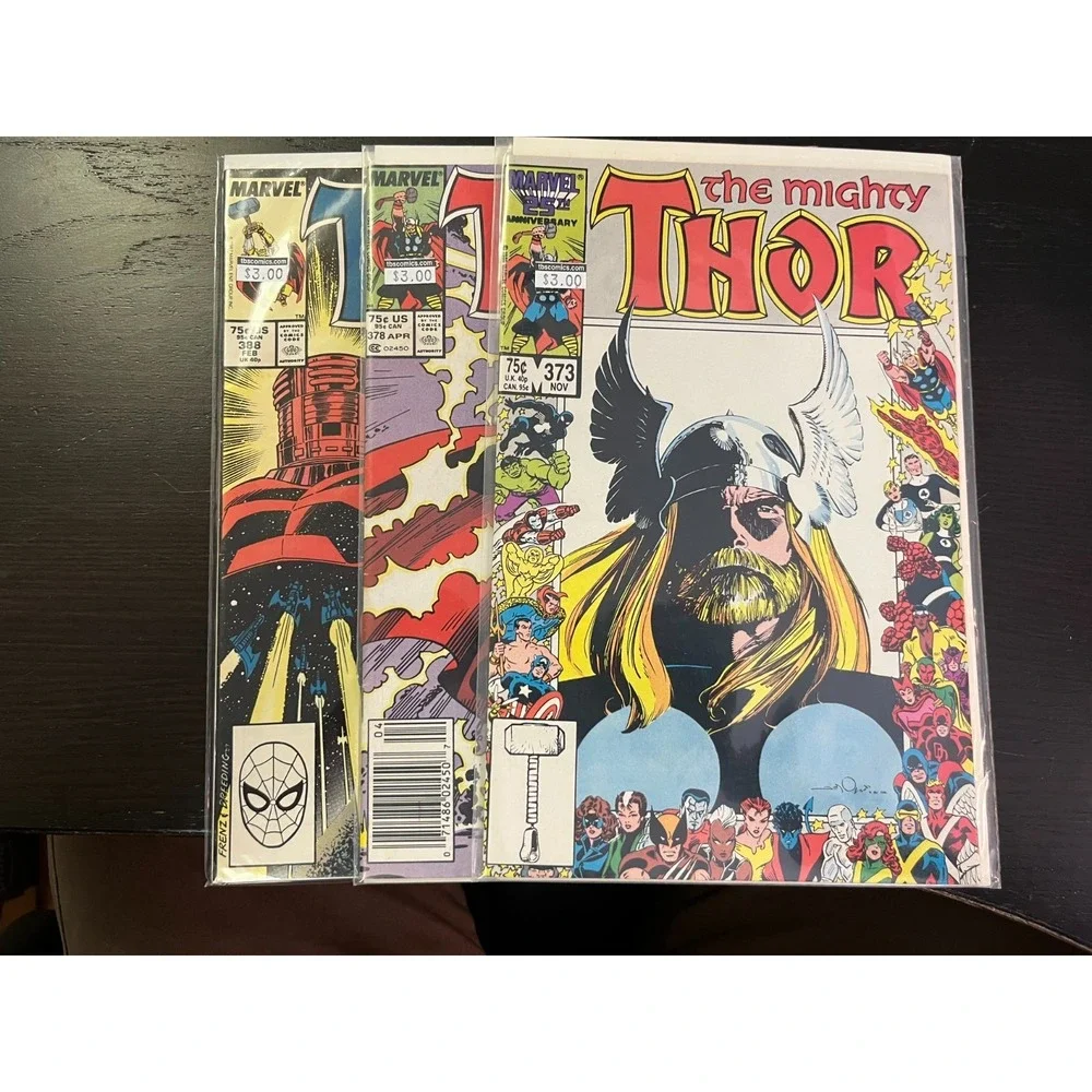 THOR‎  (The Mighty)  Lot of 3 comics, #373,#378,#388 (1981-1988) Marvel